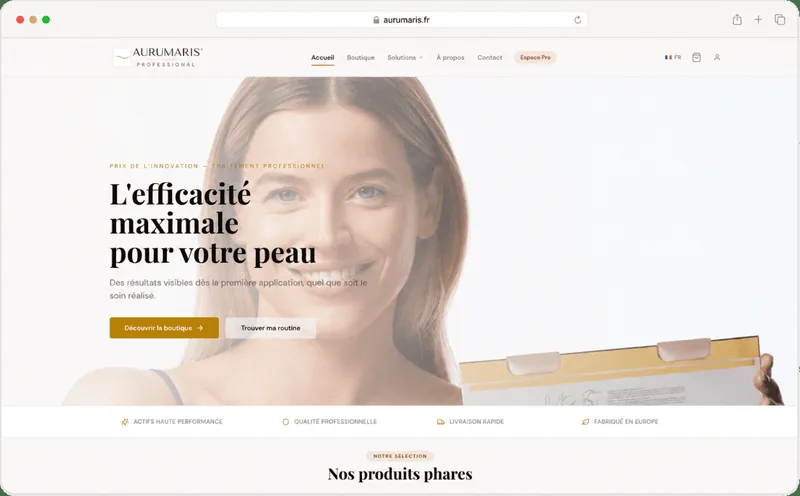Capture du site Aurumaris